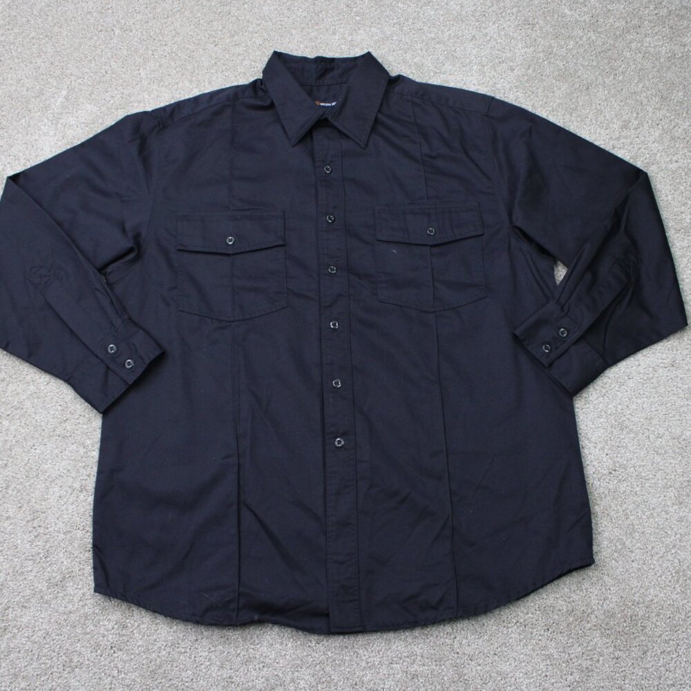 5.11 Shirt Mens Large Black Station Non-NFPA Class-A Cotton Long Sleeve Button